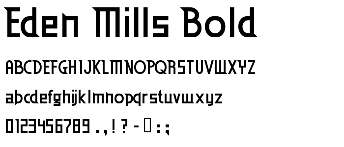 Eden Mills Bold font